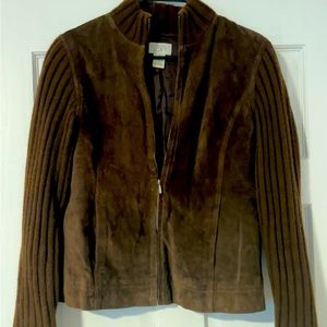 Anne Taylor brown leather/suede jacket